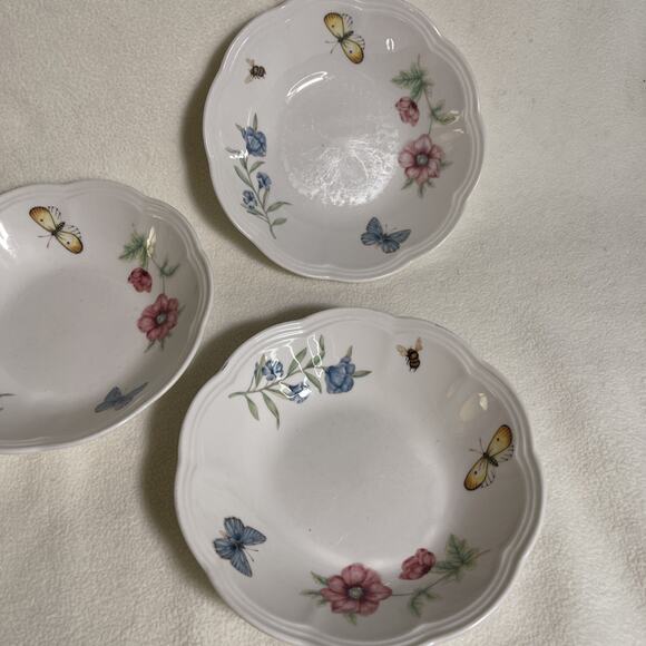 Lenox China BUTTERFLY MEADOW 5 Fruit Dessert Bowls - Picture 2 of 7